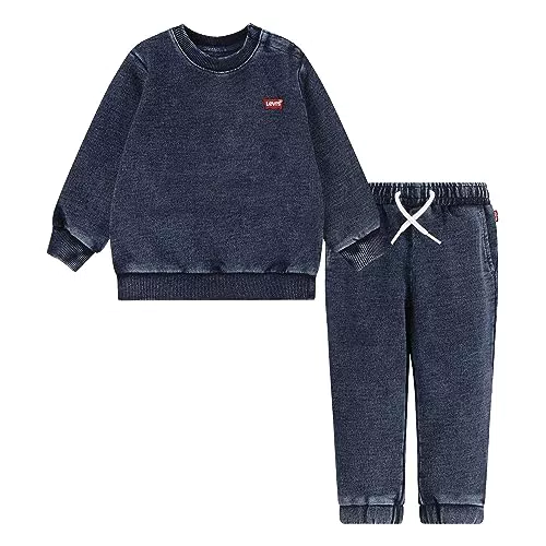 Levi's Kids Lvb Indigo & Sulfur Jogger Set Bébé Garçon Out Of The Blue 6 Mois