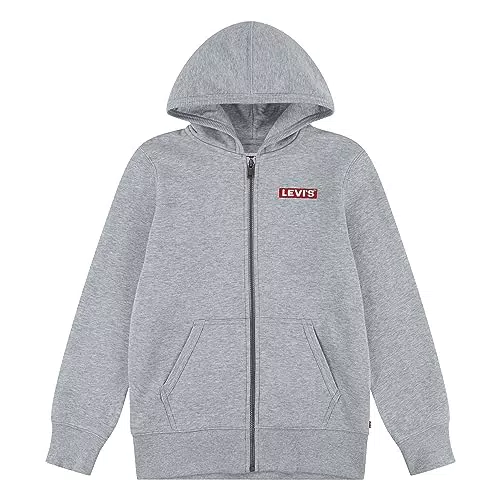 Levi's Kids Lvn Boxtab Full Zip Hoodie Garçon Grey Heather 12 Ans