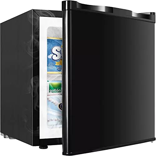 Mini Congelateur, Noir Congelateur Petite Taille, 31 Litres Autonome Silencieux Porte Réversible Thermostat Réglable Congélateur Compact