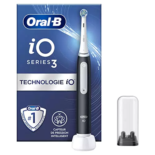 Oral-B iO 3N Brosse à Dents Électrique, Noir, Brossette Ronde