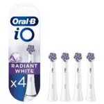 Oral-B iO Radiant White, Pack de 4, Têtes de Brosse à Dents Électrique