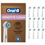 Oral-B Sensitive Clean Brossettes De Rechange Pour Brosse À Dents Électrique Avec Technologie Clean et Care Blanc et Bleu