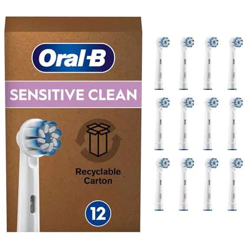Oral-B Sensitive Clean Brossettes De Rechange Pour Brosse À Dents Électrique Avec Technologie Clean et Care Blanc et Bleu