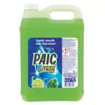 PAIC - Liquide vaisselle Fraîcheur Citron Vert - Action Nettoyante Dégraissante et Anti Odeurs - Format économique -Bidon de 5