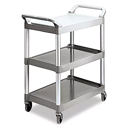 Rubbermaid Commercial Products FG342488PLAT Chariot de Service en Plastique