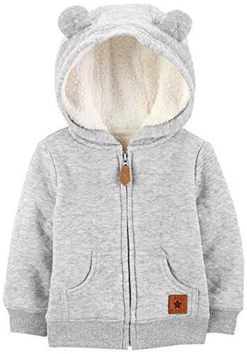 Simple Joys by Carter's Veste Sweater à Capuche Doublure Sherpa Mixte Bébé