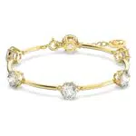 Swarovski Bracelet Constella Femme, Coupe Ronde, Placage de Ton Or Brillant