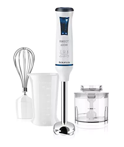 Taurus Robot 600 Plus Inox - Mixeur plongeant multifonction 3 en 1 600W