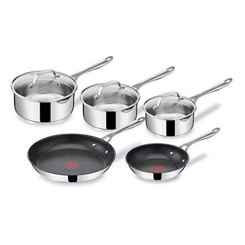 Tefal Jamie Olivers Cook's Direct Inox Batterie de cuisine 8 pcs