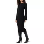 The Drop Robe Pull pour Femme, Côtelée, à Manches Cloche