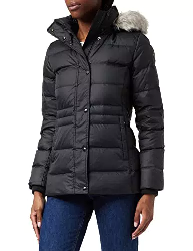 Tommy Hilfiger Doudoune en Duvet Femme Tyra Down Jkt with Fur Duvet de Canard