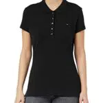 Tommy Hilfiger Polo Femme Heritage Short Sleeve Slim Polo avec Stretch