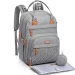 Welavila Sac à Dos à Langer pour Bébé - Grande Sac à Couches avec Matelas à Langer