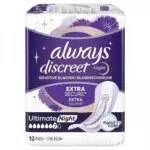 Always Discreet, Serviettes Fuites Urinaires, Extra Sûre