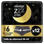 Always Zzz, Culottes De Règles Jetables De Nuit, Taille 36-44