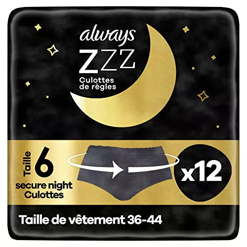 Always Zzz, Culottes De Règles Jetables De Nuit, Taille 36-44