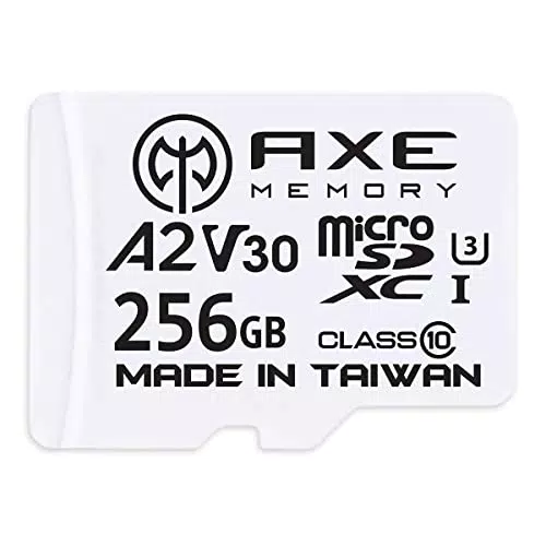 AXE MEMORY Carte Micro SD 256 Go - Mémoire MicroSDXC pour Nintendo Switch