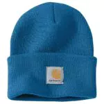 Carhartt Bonnet en Tricot avec Revers Homme, Bleu marine