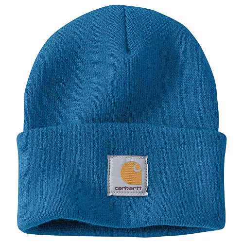 Carhartt Bonnet en Tricot avec Revers Homme, Bleu marine
