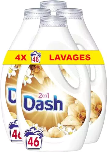 Dash 2en1 Lessive Liquide 184 Lavages, Souffle Précieux Lavages