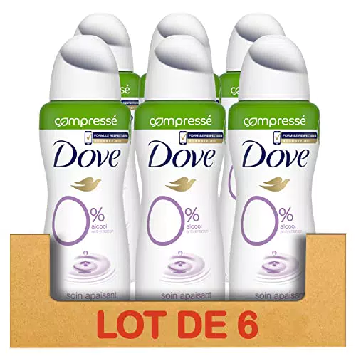 Dove Déodorant Spray Compressé Apaisant, pour peaux sèches