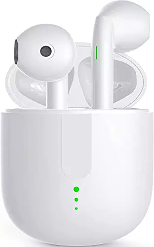 Écouteurs Bluetooth 5.3, Écouteur sans Fil Stéréo Microphone Intégré Casque Bluetooth Sport Étanche Charge Ultra-Rapide USB-C Toucher Intelligent pour iPhone Huawei Samsung