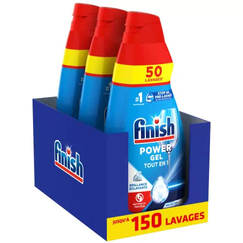 Finish Power Gel Tout En 1 - Détergent Lave-Vaisselle 3L