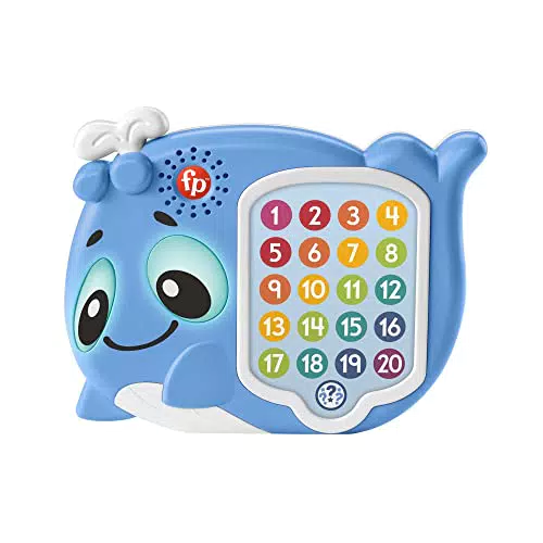 Fisher-Price Eden la Baleine Linkimals, Jouet d’éveil musical interactif avec lumières