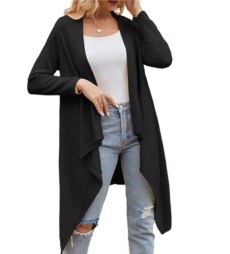GRACE KARIN Cardigan à manches longues ouvert sur le devant pour femme - Coupe décontractée - Élégant - En tricot - Pour l'hiver