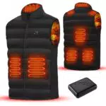 Hlaohswer Gilet Chauffant Homme&Femme, Doudoune Veste Chauffante with 10000mah Batterie
