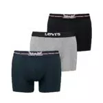 LEVIS Boxer, Navy/Grey/Black, S Homme