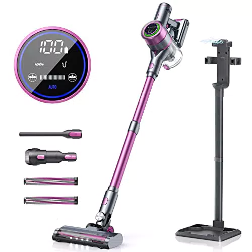 Lubluelu Aspirateur Balai sans Fil 25kPa 50Min Aspirateur Intelligent Auto-Charge dans Station de Recharge