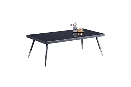 M2 Kollektion Rome 2 Table Basse, Métal Verre, Anthracite
