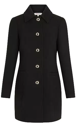 Morgan 232-gpera Manteau, Noir, 38 Femme