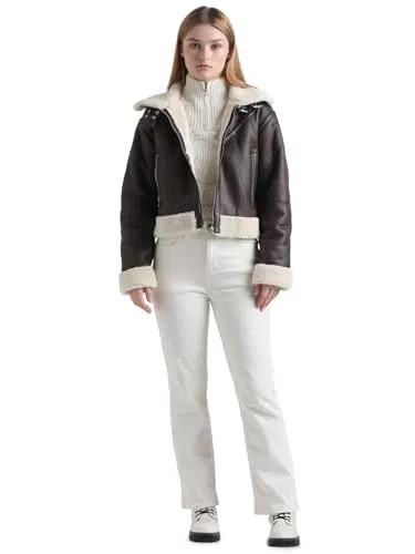 ONLY Onlbetty Aviateur en Daim synthétique Veste en Cuir