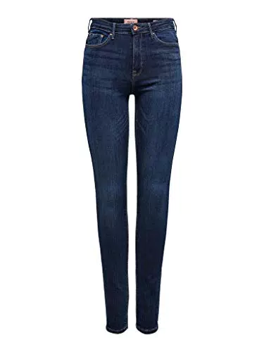 Only ONLBLUSH Mid SK AK RAW DNM REA1467 Noos Jeans, Femme