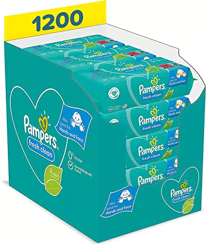 Pampers Lingettes Bébé Fresh Clean, 1200 Lingettes