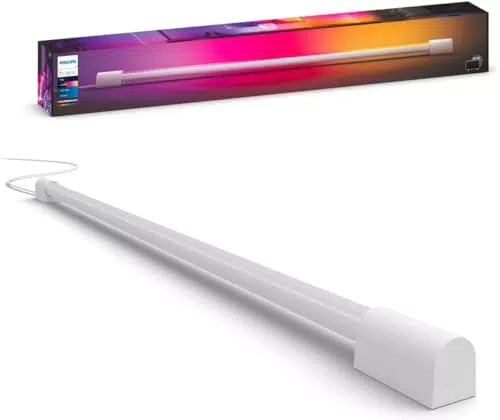 Philips Hue Play Gradient Light Tube 75cm, Blanc, synchronisation de la lumière avec l'écran