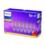 Philips Lighting ampoule LED Flamme E14 40W Transparent