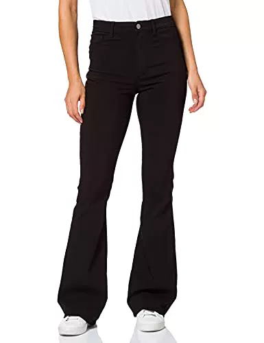 PIECES PCHIGHSKIN Flared Pant BLC Noos BC Mous, Noir