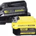 Stanley FATMAX Kit 1 Batterie Lithium-ion 18V 4Ah avec 1 Chargeur 18V 2Ah Technologie Améliorée Gamme FATMAX V20 SFMCB14M1-QW