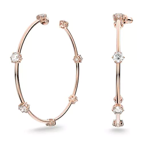 Swarovski Boucles D'Oreilles Constella, Anneaux D'Oreilles Coupe Ronde