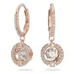 Swarovski Pendants D'Oreilles Sparkling Dance, Boucles D'Oreilles Coupe Ronde