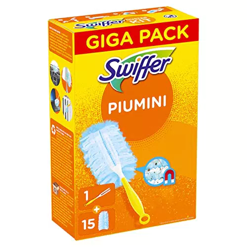 Swiffer Duster Kit, 1 Plumeau + 15 Recharges, Plumeau Poussière