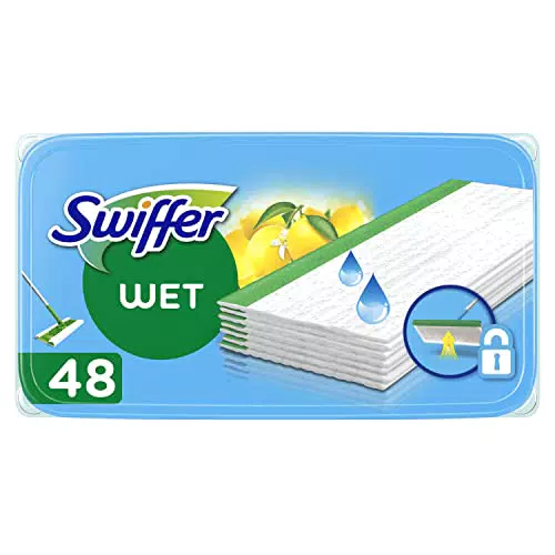 Swiffer Lingettes Humides Pour Sol, 48 Lingettes Nettoyantes