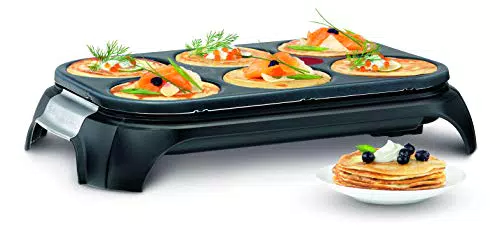 Tefal Crêpière électrique, 6 empreintes, Revêtement antiadhésif