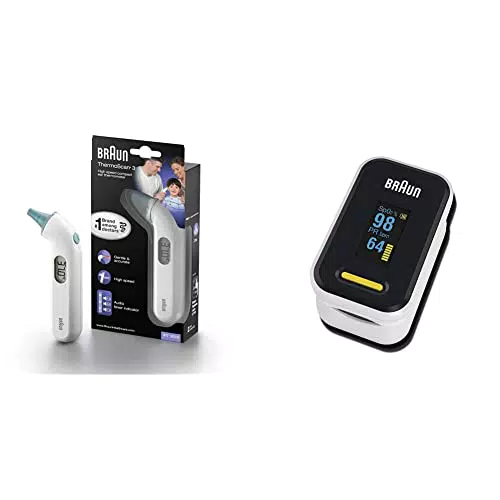 Thermomètre auriculaire Braun ThermoScan 3 IRT3030 & Oxymètre de pouls 1 de YK-81CEU