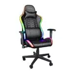 Trust Chaise Gaming Éclairée GXT 716 Rizza RGB LED - Chaise de Bureau Gamer avec 350 Couleurs