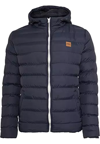 Urban Classics Homme Basic Bubble Jacket, Navy/White/Navy