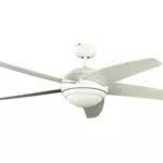 Ventilateur de plafond Melton par Pepeo avec eclairage et télécommande incluse revêtement blanc